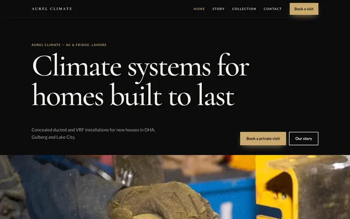 Aurel Climate — Premium brand template for AC & Refrigeration