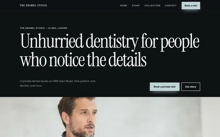 The Enamel Studio — Premium brand template for Clinic & Dental
