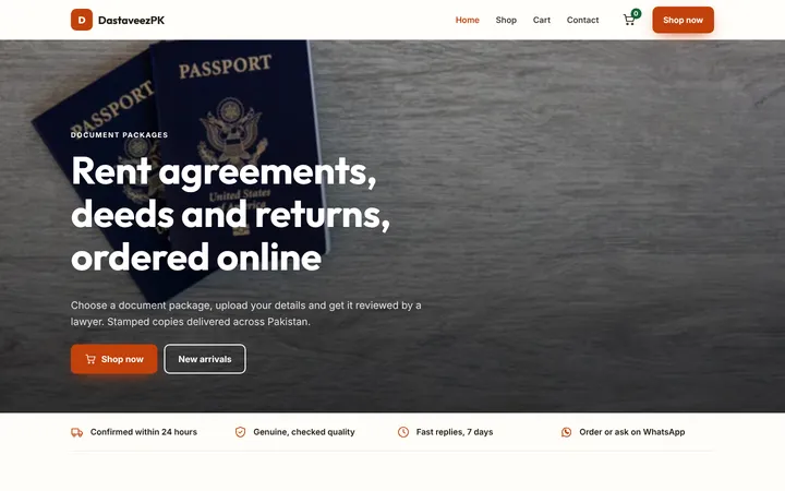 DastaveezPK — Online store template for Law Firm & Consultancy