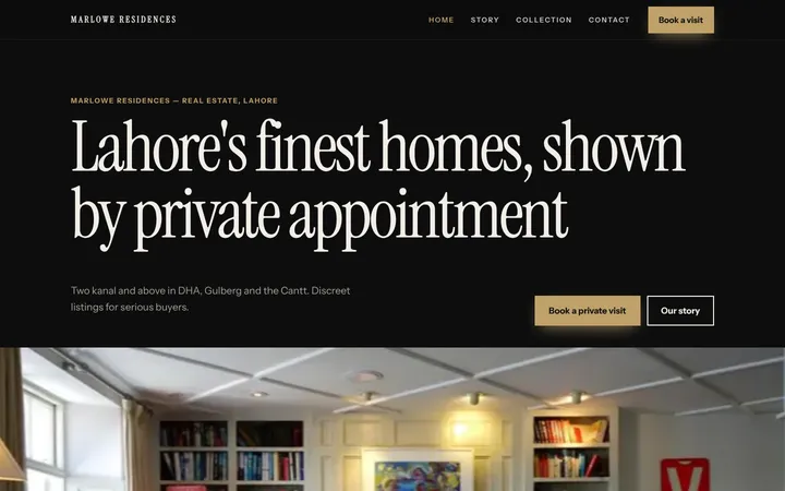 Marlowe Residences — Premium brand template for Real Estate