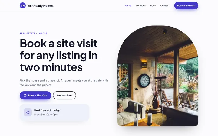 VisitReady Homes — Booking website template for Real Estate