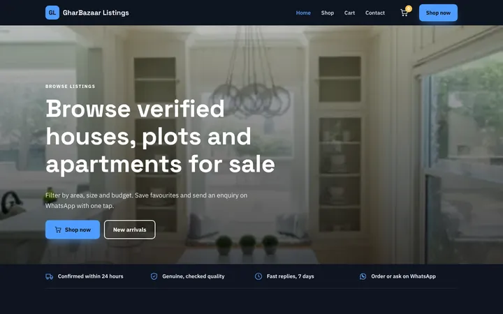 GharBazaar Listings — Online store template for Real Estate
