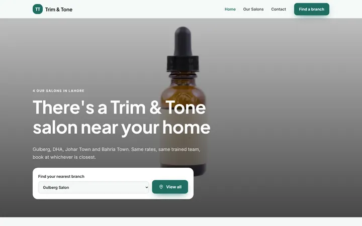 Trim & Tone — Multi-branch template for Salon & Beauty