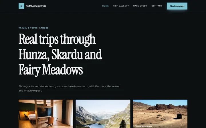Northbound Journals — Portfolio & gallery template for Travel & Tours